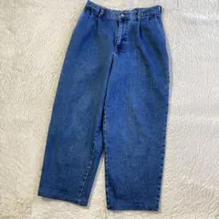 美品 GU ジーユー ワイドデニム ジーンズ タック入り ユニセックス