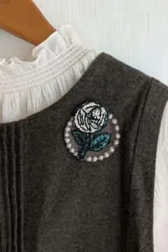 ⑨92ミナペルホネン ブローチアクセサリー ハンドメイド - メルカリ
