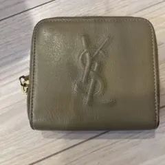 YSL オリーブグリーン 二つ折り財布