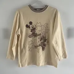 Disney ミッキー＆ミニー スウェット ベージュ　レトロ