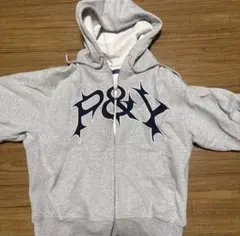 P&Y ジップパーカー グレー punkandyo パンクアンドヨー フーディ