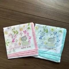 HANAE MORI 花柄　ハンカチ 2枚セット　モリハナエ　森英恵　未使用