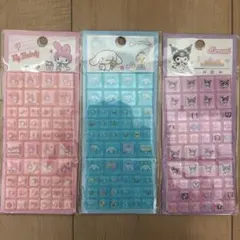 サンリオ　My Melody, シナモンロール、クロミ　シール 3枚セット