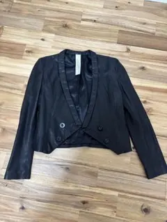 ブラックレザーショートジャケット