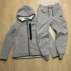 テックフリースNIKE パーカー ジョガーパンツ 2XLライトグレー ブラック