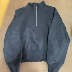 GU ハーフジップスウェット XL ブラック