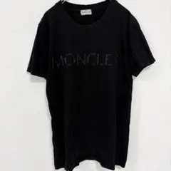 モンクレール ロゴ Tシャツ ワッペン 半袖 カットソー バックプリント 黒のサムネイル