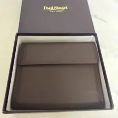 新品未使用 ポールスチュアートPaul Stuart ブラウン 二つ折り財布