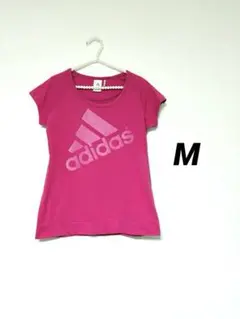 adidas アディダス レディース M Tシャツ ピンク スポーツ ジム ヨガ