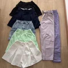 女の子160 スカート パンツなど まとめ売り7点セット GAP ユニクロ 春夏