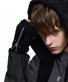 RSSC VELVET MIXED HAIRY KNIT HAND WARMER