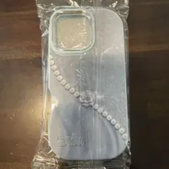 スマホケース ブルー iPhone16pro 【新入荷】 ローズ キラキラ ラメ