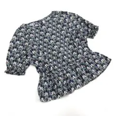 【ボンポワン】10 リバティ ギャザー ブラウス ストロベリーフィースト 小鳥柄