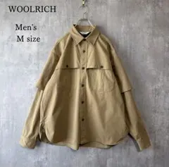 ウールリッチ WOOLRICH レイヤーシャツ フィッシング M ベージュ