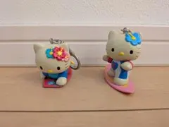 日焼けキティ／サーフィン キーホルダー／ 2個セット