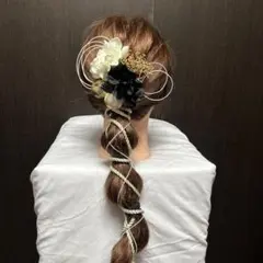 髪飾り　水引　成人式　卒業式　結婚式　紐アレンジ　5