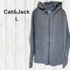 Cat&Jack フルジップ パーカー グレー L フリース 可愛い
