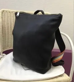 ポールスミス レザーリュック ブラックマルチストライプのサムネイル