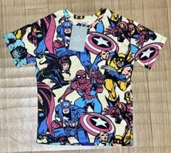 新品タグ付き　MARVEL Comics 総柄プリント Tシャツのサムネイル