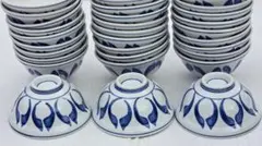 有田焼 染付梅文蓋茶碗 20客 9.5cm 昭和初期～中期 - メルカリ