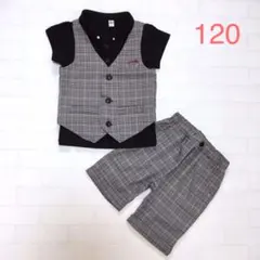 サマーグレンチェックフォーマルベスト×ポロシャツ 3点セット【新品未使用】