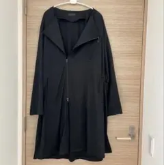 【Yohji Yamamoto】ブラックオーバーサイズジップアップトップスのサムネイル