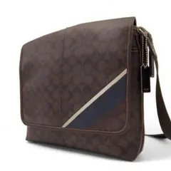 【COACH】コーチ メッセンジャーバッグ シグネチャー ブラウン 70339
