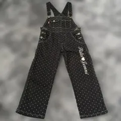 SISTERjennie ブラックドットオーバーオール