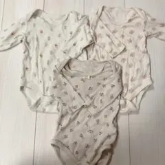 ベビー肌着 ベビー服 長袖肌着 ロンパース 女の子　80cm