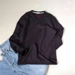 renoma homme/レノマオム◇Vネックボーダー長袖カットソープルオーバー