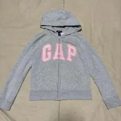 GAP kidsフルジップパーカー スパンコール　グレー
