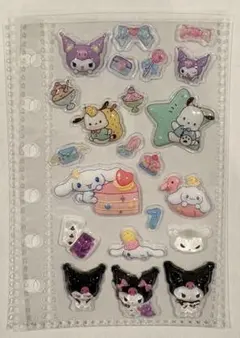 ぷっくりシール　ボンボンドロップシール　　硬いキラキラシール　サンリオおすそわけ