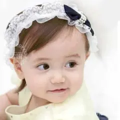 主役級★レースリボンヘアバンド