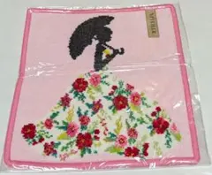 FEILER 花柄タオルハンカチ ピンク