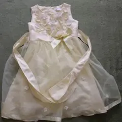 キッズ フォーマルドレス イエロー 花柄