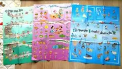 値下　DisneyWorldofEnglish　英語イラストポスター3枚セット