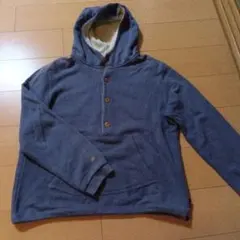 GO HEMP 青いフーディスウェットパーカー