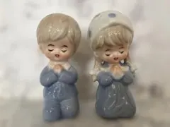 中国 陶器 双子 人形 - メルカリ