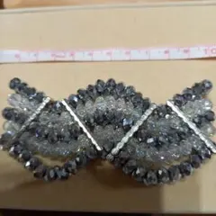 お値下げクリア グレー ビーズ ブレスレット
