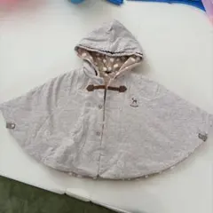 【新品未使用】べべのベビーポンチョ・ケープ、リバーシブル