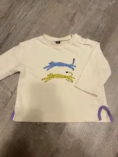 moimoi 90/52 Tシャツ　トラ　虎　ベージュ　七分袖