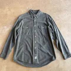 90s〜 OLD GAP コットンレーヨン ネルシャツ シャモア グレー L