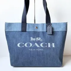 【極美品】COACH トートバッグ デニム ホース アンド キャリッジ