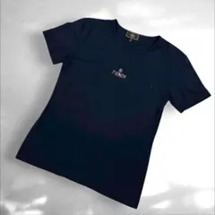 FENDIフェンディ　半袖Tシャツ　ピンクロゴ　ブラック　44（B2のサムネイル