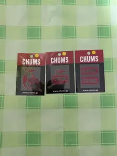 CHUMS チャムス エンボスステッカー 3枚セット ブービーバード ロゴ(赤)