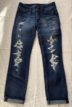 《新品未使用》American Eagle ダメージ ジーンズ デニム 0