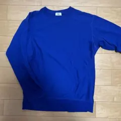 青 クルーネック トレーナー