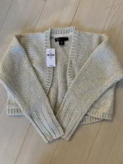 120 GAPラメ入りカーディガン白（新品タグ付き）