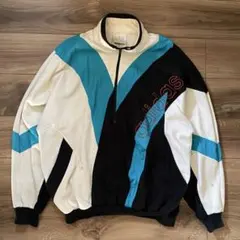 90sオールドアディダスナイロントラックジャケットビンテージ古着ハーフジップ