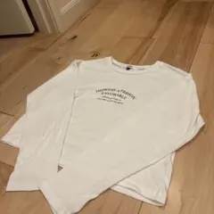 ピンクラテ　ホワイト 長袖 クロップドTシャツ　②のサムネイル